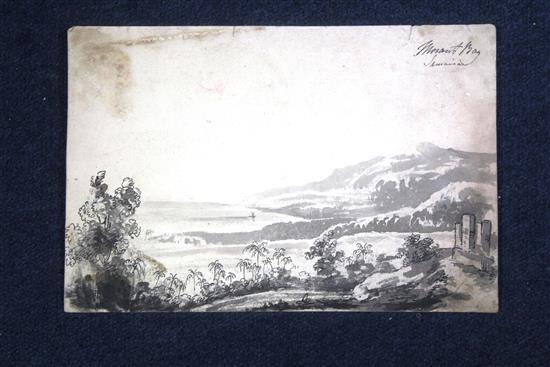 18th century English School Morant Bay, Jamaica, 7 x 10.75in., unframed